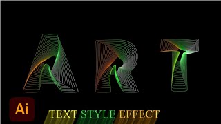 Text Style Effect in illustrator 2021 | #shorts