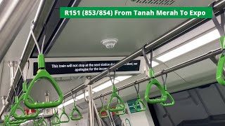 [Skip Station Annc][SMRT] R151 (853/854) from Tanah Merah to Expo