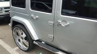 Stripper on 28" vellano swirls brushed face 5th wheel, 2015 jeep wrangler,Chicago edition!!!