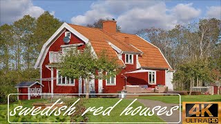 🏠 Traditional Swedish Red Houses (Rött hus), Dalarna Sweden  🇸🇪 / 4K