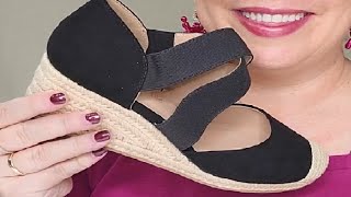 DREAM PAIRS Womens Close Toe Espadrilles Platform Slip on Elastic Criss Cross Straps Dressy Wedges S