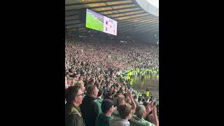 Celtic fans chant "You can shove your coronation up your.." to Charles Ⅲ at Old Firm derby 04/30/23