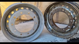 SANDING OF WHEELS FROM TRUCK / ПЯСЪКОСТРУЕНЕ на ДЖАНТИ от КАМИОН //AUTO SERVICE ORAKOV