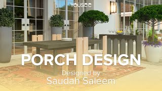 3D Interior Animation | Porch Design by Saudah Saleem | YouSee 3D Rendering Studio