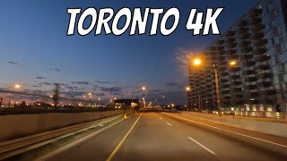 Drive to North York to see the beautiful sunset! - Toronto 4K VLOG