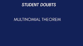 Tough Problem on Multinomial Theorem || JEE Advanced.