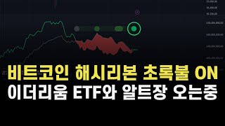 비트코인 해시리본 초록불 ON. 이더리움 ETF와 함께 알트장 오는중