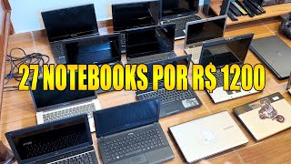 LOTE 27 NOTEBOOKS POR 1200 REAIS