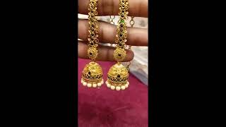 New Gold Jhumka Designs 2024/Stone jhumka designs/latest gold earrings Design #gold#earrings #meesho