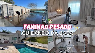 LAVEI TUDO, FAXINA PESADA NA CASA POS REFORMA  🏠💕 ELES ACABARAM COM TUDO 😰| MOTIVAÇÃO DE FAXINA CEDO