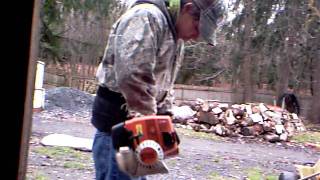 stihl fs 110r cold start 001.AVI