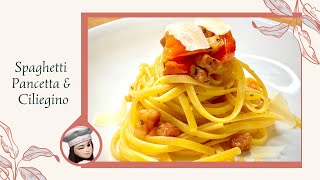 Spaghetti con Pancetta e pomodorini/Ricetta Semplice e Veloce/ pasta semplice