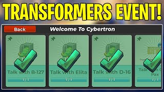 HOW TO COMPLETE ALL TRANSFORMERS EVENT QUESTS IN DRIVE WORLD ROBLOX!