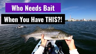 Striped Bass Fishing with Flutter Spoons! (Saltwater Fishing)