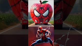 SUPERHEROS AS A APPLE TRUCK-ALL CHARACTERS(MARVEL & DC)2024#spiderman#avengers#shorts#ytshorts#dc