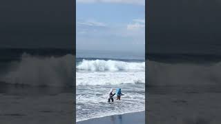 Penambang berlian hitam di pantai keramas