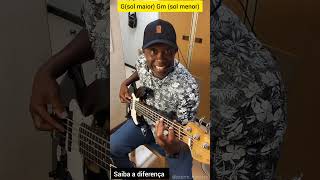 APRENDA DIFERENCA ENTRE (G)sol  MAIOR E (Gm) SOL menor ✅🫵 #bassguitar #baixo #bass #doublebass