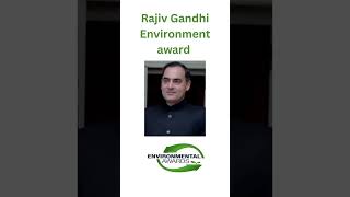 Rajiv Gandhi Environment Award#upsc #environment #shorts