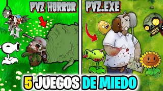 5 JUEGOS DE MIEDO de PVZ (Plantas Vs Zombies) | 5 Mods de terror