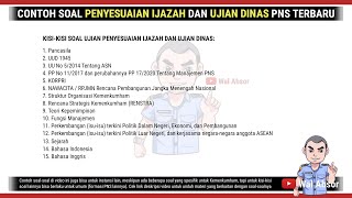 Kisi-Kisi dan Contoh Soal Ujian Penyesuaian Ijazah dan Ujian Dinas Terbaru