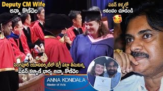 Deputy CM Pawan Kalyan Attends His Wife Anna Lezhneva Graduation Ceremony In Singapore #pawankalyan