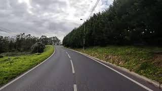 Driving in Portugal through Natural Park Sintra - Cascais to Playa do Magoito beach.