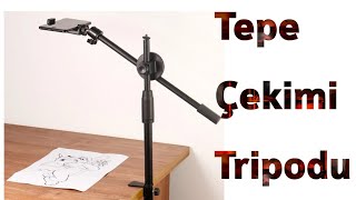 Ders Anlatımı ve Ürün Çekimi Tepe Çekimi Deveboynu Kazboynu Tripod Kamera Telefon Tutucu İncelemesi