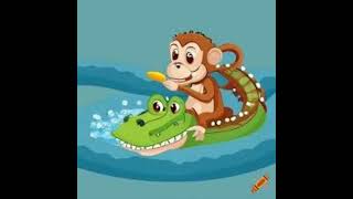 Interesting story of monky and crocodile 🐊