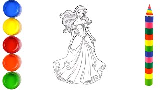 Magical Princess Easy and Beautiful drawing easy with colors