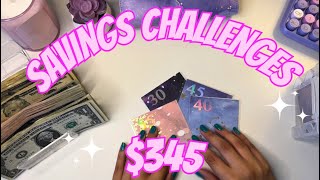 SAVINGS CHALLENGES | $345 | CASH ENVELOPE METHOD | #2024 #budgeting #cashstuffing #savings #money