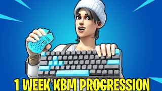 1 WEEK Fortnite Keyboard and Mouse Progression!.. (TIPS)