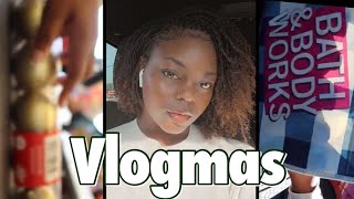 VLOGMAS DAY 5: VLOGMAS INTRO REVEAL |SHOPPING FOR CHISTMAS DECOR AT DOLLAR TREE | BBW SALE + MORE