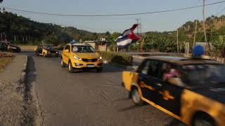 Caravana Cubataxi en saludo al Primero de Mayo en Baracoa