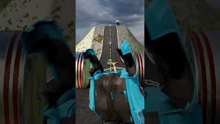 Chained Bollards vs Cars Crush - BeamNG Drive  #beamngdrive