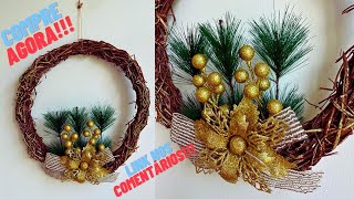 COMPRE AGORA!!! Guirlanda de Natal Decorativa Rústica Tradicional