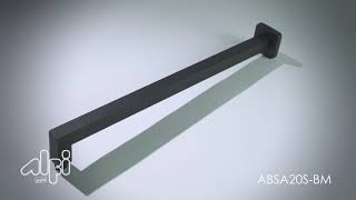 ALFI brand ABSA20S-BM Black Matte 20" Square Wall Shower Arm