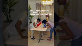 Game challenge cups/ family activity for kids and adults/ Dady girls VS mummy boy teams #shorts