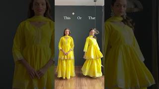 Haldi outfit ispo | Sharara Suit Style 🌟 This or That? #bollywood #indianwear #grwm