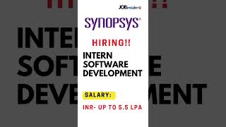 Synopsys Hiring for Software Development internship 2023 | Fresher Job | Off-Campus Drive 2023