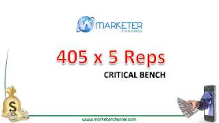 CRITICAL BENCH 405 x 5 reps - critical bench review | tips for the 225 bench press reps test