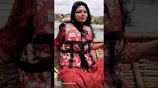 Coracle ride Hampi in Tungabhadra river #travel #hampi #travelblogger #divyavani #travelvlog