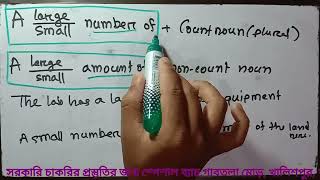 A large number of/A large amount of/ A small number of/ A small amount of এর ব্যবহার