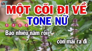 Karaoke Một Cõi Đi Về Tone Nữ ( Dm ) Nhạc Sống Mới || Karaoke Tuấn Kiệt