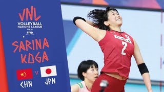 Japan - 古賀 紗理那 Sarina KOGA SUPERB SPIKES vs CHINA | 2019 FIVB VNL Week 3