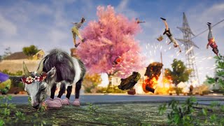 Goat on trampoline #goatsimulator #trampoline #gaming #offlinegaming #gameplay #games #walkthrough