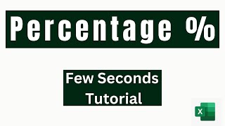 Percentage in Excel - Quick Tutorial