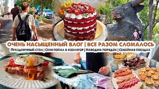 ВЛОГ ЗА НЕСКОЛЬКО ДНЕЙ😍ПРАЗДНИЧНЫЙ СТОЛ🍰ВСЕ СЛОМАЛОСЬ😥СЕНЯ ДОМА🏡НАВОЖУ ПОРЯДОК✔️СЕМЕЙНАЯ ПОЕЗДКА🐘