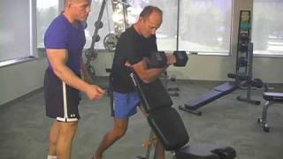 Preacher Bench Dumbbell Curl