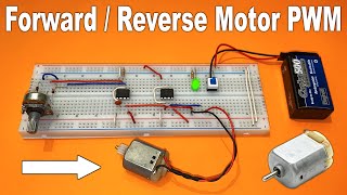 NE555 Motor PWM with Forward & Reverse Circuit