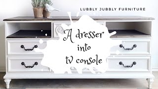 DIY dresser into console